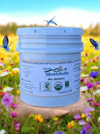 Organic multifloral honey, 8 litre honey bucket